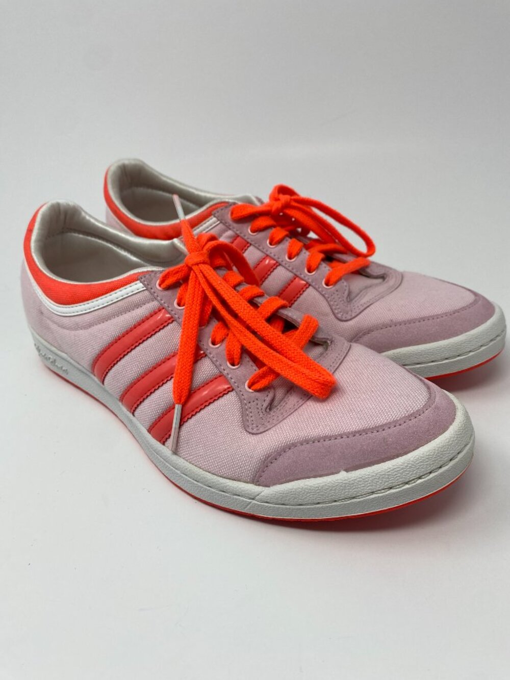 Adidas Sleek Series Top 10 Low Sneakers Shoes Womens 10 Pink Coral Orange - Picture 9 of 13